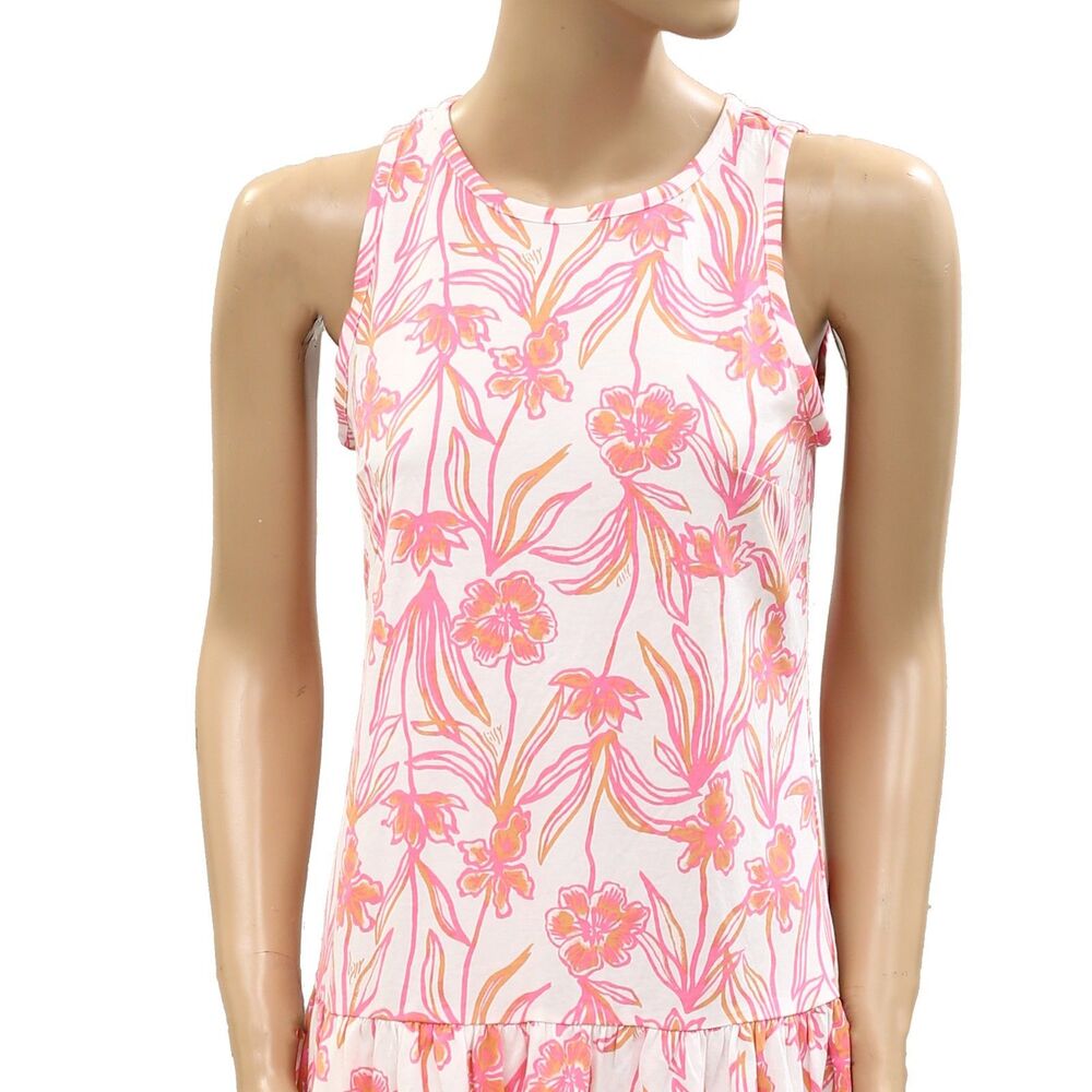 Lilly Pulitzer Dixi Mini Swing Dress Floral Print Beach Cotton Pink XS 287909 - Picture 3 of 6